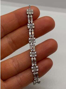 925 Sterling Silver CZ Bracelet